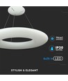 105W designer hængeloftlampe LED - TRIAC dæmpbar, 3000K, hvid