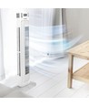55W LED Tower Fan, 36" - Hvid, 3 hastigheder, fjernbetjening, timer, oscillation, temperaturdisplay