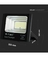 35W Solara LED projektør med solcelle - DC 6.4V, 2450lm, IP65, sort, inkl. fjernbetjening