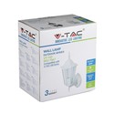 V-Tac hvid væglampe - IP44 udendørs, E27 fatning, uden lyskilde