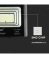35W Solara LED projektør med solcelle - DC 6.4V, 2450lm, IP65, sort, inkl. fjernbetjening