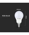 3,5W P45 LED-pære E14 - RF-kontrol, dæmpbar, RGB+6400K