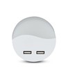 V-Tac Natlampe med USB - Automatisk tænding ved mørke, 0,45W, Rund, 3000K, Samsung Chip
