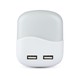 V-tac Natlampe med USB - Automatisk tænding ved mørke, Samsung chip, 0,45W, 3000K, firkantet