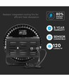 500W LED high bay, Samsung Chip - 120 grader, Meanwell driver, dæmpbar, sort krop, Ø36cm