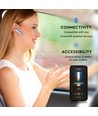 Bluetooth headset med mikrofon, hvid - 170mAh batteri, 10-12 timers spilletid, in-ear design