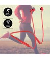 Bluetooth sport headset, rød - 500mAh batteri, 7-8 timers spilletid, 10m rækkevidde