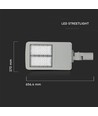 120W LED gadelampe med Samsung chip - 140lm/W, dæmpbar Inventronics driver, IP66, grå kabinet