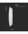 60W SMART WiFi LED loftslampe - Ø45cm, dæmpbar, 3-i-1 CCT, stjernehimmel effekt, virker med Google Home/Alexa