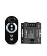 RF LED lysdæmper med touch fjernbetjening, 12V/24V - 3 kanaler, 18A, sort, til LED strips