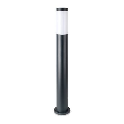 12: V-Tac grå havelampe, rustfri - 80 cm, IP44 udendørs, E27 fatning, uden lyskilde