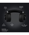 Bluetooth trådløse hovedtelefoner, sort - 500mAh batteri, op til 12 timers spilletid, foldbart design, AUX/Micro SD indgang