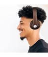 Trådløse Bluetooth hovedtelefoner med justerbar bøjle - Op til 12 timers spilletid, 10m rækkevidde, brun