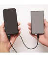 MicroUSB kabel 1m sort - Bomuldsstof, MicroUSB til USB-A