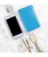 1m Type-C USB kabel i guld - Ruby Series, bomuldsflettet, USB-C til USB-A