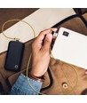 1m Micro USB kabel L-Type, Guld - 2.4A, Diamond Series, vævet bomuld