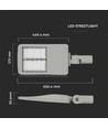 100W LED gadelampe - 140lm/W, 14.000lm, Samsung LED chip, grå, udendørs