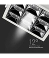 36W kvadratisk LED indbygningspanel med Samsung chip - 2880lm, RA90, 12°, hul: 120x120mm, 5700K