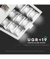 36W Samsung LED indbygningspanel, RA90 - Kvadratisk, 2880lm, Hul: 120x120mm, Reflector SMD Downlight