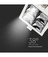 16W kvadratisk LED indbygningsspot - Samsung LED chip, 38°, hvid kant, kold hvid