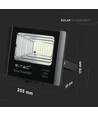 25W Solara LED projektør med solcelle - 550lm, IP65, sort, inkl. fjernbetjening og solpanel