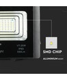 25W Solara LED projektør med solcelle - 550lm, IP65, sort, inkl. fjernbetjening og solpanel