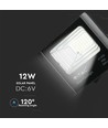 25W Solara LED projektør med solcelle - 550lm, IP65, sort, inkl. fjernbetjening og solpanel