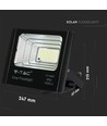 40W Solcelle LED projektør med sensor - 1050lm, 6000K, IP65, inkl. fjernbetjening og solpanel