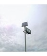 20W solcelle LED projektør - 1650lm, IP65, 6000K, sort, inkl. solpanel og fjernbetjening
