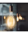E27 24W LED ED120 filament pære - 160lm/W, 4000lm, klar glas, 6400K, Ø12cm, højde 30cm