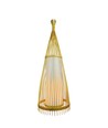 Gulvlampe i træ med rattan skærm, E27 fatning - Ø45cm, Højde: 150cm, 1,8m ledning, uden lyskilde