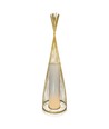 Træ gulvlampe med rattan skærm, E27 - Ø40cm, højde 100cm, IP20, uden lyskilde