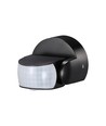 Infrarød bevægelsessensor - IP65 udendørs, sort, 180°/360° detektering, max 600W LED