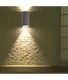 GU10 væglampe i beton - Mørkegrå, IP20, 2x GU10, max 35W, op/ned lys