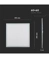 29W LED panel 600x600mm Samsung chip 6400K (120lm/W)