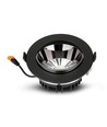 30W LED indbygningsspot med Samsung chip - 2400lm, 120°, sort kant, Ø22cm, 5 års garanti