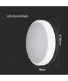 20W LED loftslampe - Samsung LED chip, 3-i-1 CCT, IP65 vandtæt, bulkhead