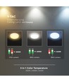 20W LED loftslampe - Samsung LED chip, 3-i-1 CCT, IP65 vandtæt, bulkhead