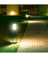10W LED bedlampe, 80cm - IP65, sort, Samsung LED chip, kold hvid, udendørs