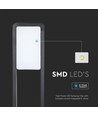 10W LED bedlampe, 80cm - IP65, sort, Samsung LED chip, kold hvid, udendørs
