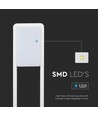 10W LED havelampe, hvid - Samsung LED chip, IP65, 3000K, 80cm høj
