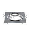 GU10 indbygningsspot, firkantet - Satin nikkel, IP20, 2-pak