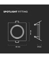 GU10 indbygningsspot, firkantet - Satin nikkel, IP20, 2-pak