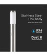 Pullertlampe E27 - PIR-Sensor, Rustfrit Stål, 80 cm, Satin Nikkel, IP44