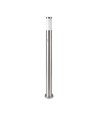 110cm havelampe med PIR sensor - Rustfrit stål, E27 fatning, IP44 udendørs, satin nikkel finish