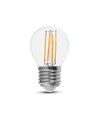 E27 6W LED kronepære - G45, filament, klart glas, 133lm/W, erstatter 60W