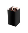 GU10 påbygningsspot, kvadratisk - Sort og rose guld, aluminium, IP20, uden lyskilde