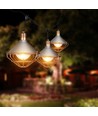 3m LED lyskæde med 6x E27 fatninger - Rose guld, IP65, kan sammenkobles, inde / ude