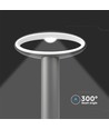 9W havelampe bedlampe med skærm - IP54, mørkegrå, 3000K, inkl. lyskilde