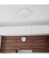 25W LED loftslampe, Samsung LED chip - 300x300mm, IP44, IK08, hvid kant, 3000K
